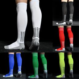 Meias longas de futebol e joelho masculino feminino meias de futebol longo esportes silicone anti deslizamento aperto - Image 1