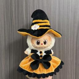 Halloween abóbora bruxa chapéu conjunto festivo bonito para 17cm labubu boneca ropa festa traje boneca roupas presente - Image 2
