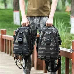 Mochila de pesca impermeável para homens, mochila multifuncional, bolsa de ombro de escalada, mochila tática ao ar livre, conveniente - Image 2