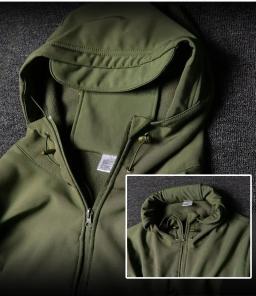 Jaqueta de caça impermeável para homens, Outdoor Tático, Soft Shell, Camo Fleece, Casacos com capuz, Camping, Caminhadas, Blusão, Roupas de trabalho - Image 4