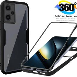 Full Protect Phone Case para Poco, Capa à prova de choque de 360 graus, F6 F5 X6 X5 X4 X3 Pro M6 M4 M3 Pro X3 NFC C65 F3 - Image 1