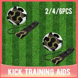 Football Kick Trainer Soccer Training Aids, Throw Sole Equipamento de Prática para Crianças com Cinto Ajustável, Corda Elástica, 2 Pcs, 4 Pcs, 6Pcs - Image 1