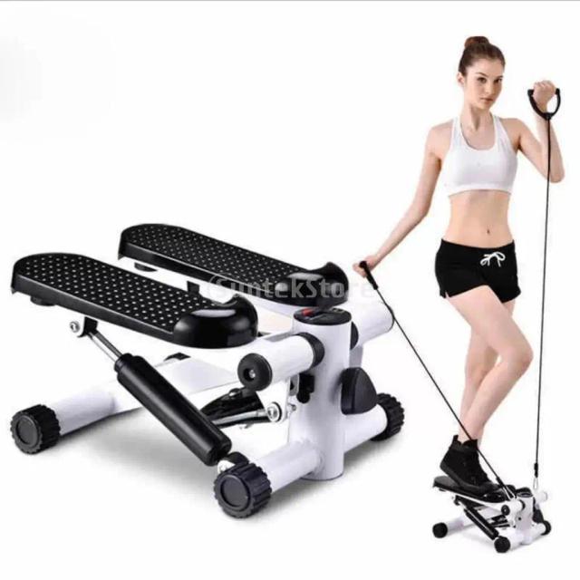 Bicicleta Dobrável Pedal Stepper para Emagrecimento e Exercícios em Casa com Esteira Aeróbica e Mini Stepper