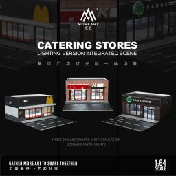MoreArt-restaurante iluminação versão de um modelo cena, estacionamento para exibição, presentes, coleção, 1:64 - Image 1