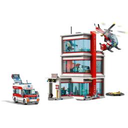 Moc miniso brinquedos colunas compatíveis com legoing cidade série cidade hospital 60330 hospital bloco de construção presente das crianças - Image 5