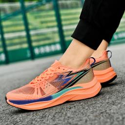 Sapatos masculinos de absorção de choque, ultraleves, placa de carbono, pipoca esportiva, corrida, tamanho grande, moda masculina, verão, 2022 - Image 1
