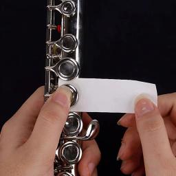 Bocal papel limpeza para saxofone flauta clarinete, absorvente prático, todo propósito limpador - Image 1