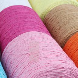 Fio De Palha De Raffia Natural Para Crochet De Malha De Mão, Linhas Coloridas, Fio De Papel Kintting, Chapéu De Cesta DIY, Materiais Artesanais, 280-300m - Image 3