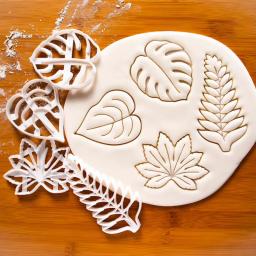 Molde de folha de argila de polímero planta folha impressão e corte molde diy cerâmica arte argila escultura em forma tropical folha modelagem ferramenta - Image 1