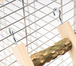Escada de madeira para gaiola de hamster 6 passos Pássaro interativo para animais de estimação Brinquedo papagaio Acessórios para pássaros de escalada - Image 3