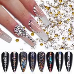 Peças de unhas 3d arte do prego glitter strass cristal gemas jóias contas encantos do prego manicure decorações acessórios suprimentos para unhas - Image 3