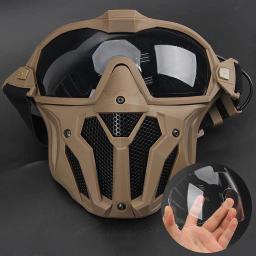 Equipamento de proteção de airsoft tático máscara e óculos, capa do capacete, forro EPP avançado, para paintball, conjunto de máscara - Image 3