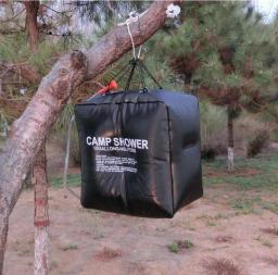 Saco do chuveiro do acampamento do calor da energia solar, saco de água do PVC, acampamento exterior, caminhadas, 20L, 40L - Image 5