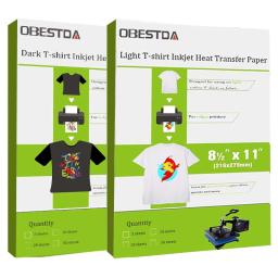 Direto da fábrica 10 peças a4 jato de tinta transferência de calor por sublimação papel de impressão camiseta luz preto escuro papel de transferência de tecido - Image 2