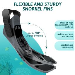 Silicone Scuba Diving Shoes, Snorkel Fins, Fivelas Ajustáveis, Nadadeiras De Natação, Silicone Curto, Salto Aberto, Tamanho De Viagem, Homens e Mulheres Adultos - Image 3