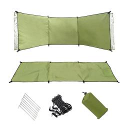 Parabrisas ao ar livre portátil tela de privacidade para acampamento piquenique churrasco verde amarelo branco acampamento pára-brisas - Image 6