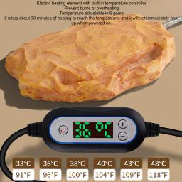 Temperatura controlada Reptile Heat Rock Heater, Aquecimento Rock para Lagarto, Tartaruga, Serpente, Tensão 12V - Image 5