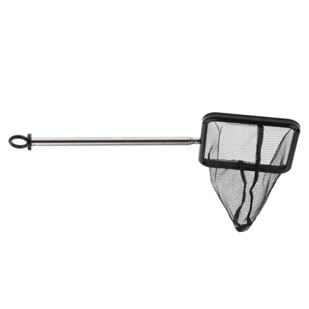 Rede de peixes de aquário portátil com alça longa extensível, rede de pesca, aço inoxidável, rede de pouso - Image 1
