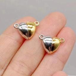 Fechos magnéticos para Fazer Jóias, Coração, Forma de Bola, Conector Ímã, Contas, DIY, Pulseira Casal, Colar, Acessórios, 16Pcs - Image 4