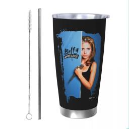 Buffy The Vampire Slayer Copo isolado com tampa, Demônio vácuo caneca térmica, Office Home e garrafa de carro, 20oz - Image 1