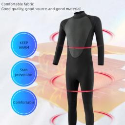 Terno de mergulho quente à prova de frio masculino, calças finas de manga comprida de 1 peça, roupas molhadas de surf, mergulho - Image 3