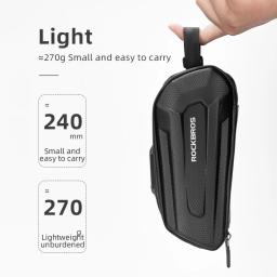 ROCKBROS Saco Impermeável de Bicicleta, Grande Capacidade, Liberação Rápida, Selim, Shockproof, Double Zipper, Acessórios para Bolsas, 1.7L - Image 2