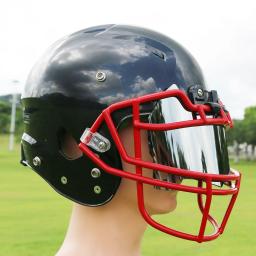 Homem morcego capacete de futebol americano viseira com clipes olho escudo viseiras para jovens e adultos - Image 5