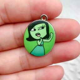 Charme dos desenhos animados para fazer jóias, colar, pulseira, brinco, pingente, acessórios de bricolage, liga, metal, banhado a ouro, 10pcs - Image 5