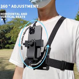 Suporte de fixação do telefone no peito, ciclismo, remo, pesca, esportes ao ar livre, montagem do telefone, suporte do telefone para gravação de vídeo, novo - Image 2