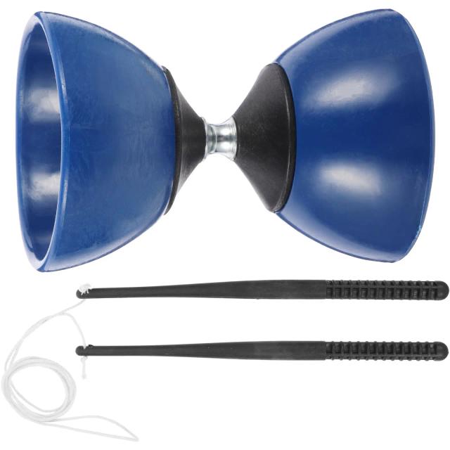Yoyo Chinês Diabolo com Varas, Triplo Rolamento - Brinquedos Azuis para Crianças e Adultos em Festas e Jogos