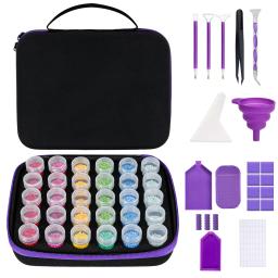 Pintura Diamante Recipientes De Armazenamento, Acessórios De Arte Diamante e Ferramentas Kit Box, Frascos à Prova De Choque, DIY, 60 Slots - Image 3
