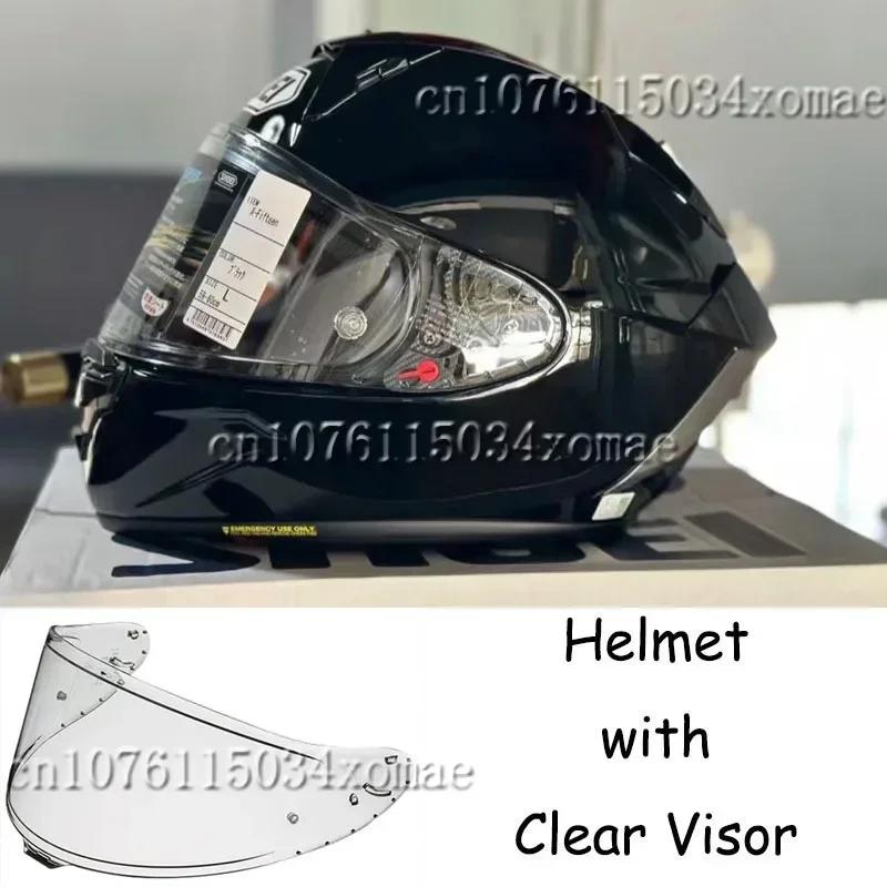 Capacete de motocicleta de rua de rosto inteiro Shoei X-Fifteen Capacete preto X-15 - Image 1