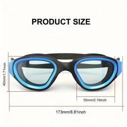 Óculos de Natação Ajustáveis em Silicone para Homens e Mulheres, Anti Nevoeiro, Proteção UV, Lente Clara, Impermeável, Adulto, Óculos de Natação na Piscina - Image 5