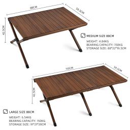 Hispeed-Multifuncional IGT Wood Table para acampamento ao ar livre, fogão a gás portátil, Lightweight Camp BBQ Grill, mesa de piquenique - Image 6