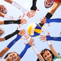 Almofadas de mangas acolchoadas de voleibol, treinamento, hitting, protetor de pulso, almofadas de proteção, buraco do polegar, apto para passar, menina, menino, 1 par - Image 6