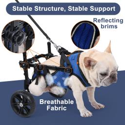 Ajudas de Mobilidade Ajustável para Animais de Estimação com Deficiência, Big Wheel Dog Wheelchair para Pernas Traseiras, Perna e Suporte para Quadril, Adaptável - Image 4