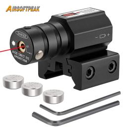 Tático mini ponto verde vermelho mira laser rifle pistola tiro riflescope vista com picatinny ferroviário montar acessórios de caça - Image 1