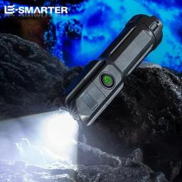 Zoom Telescópico Recarregável Lanternas Táticas, Tocha LED, 4 Modos de Iluminação, Longo Alcance, Impermeável, Camping, Pesca - Image 3