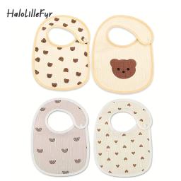 Babadores de gaze de algodão para bebês recém-nascidos, 2 peças, à prova d'água, infantil, meninos, meninas, panos de arroto, cachecol estampado, toalha de saliva, material de alimentação - Image 1