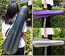 Luz De Fibra De Carbono Violino Hard Case com Spectrum Bag, Fiddler Saco De Armazenamento, Shell Duro Armazenamento Proteger, Mochila, Alta Qualidade - Image 1