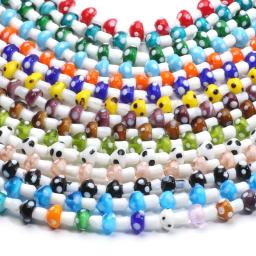 Contas de vidro coloridas para fazer jóias, bonito Lampwork, Mushroom Shape, pérolas soltas para DIY Craft, Handmade Finding Acessórios, 20PCs - Image 4