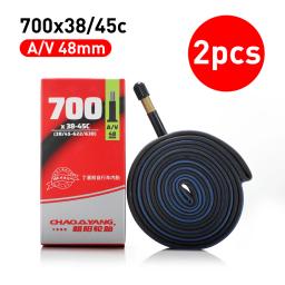 Tubo interno de bicicleta chaoyang, 2 peças, 700c 23c 25c 28c 35c 45c, câmera schrader presta, válvula, tubo interno de bicicleta de estrada, chambre air - Image 6