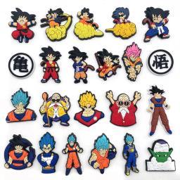 22 pçs série dragon ball encantos de sapato para crocs diy decorações de sapato acessórios para sandália decorar presente das crianças - Image 2
