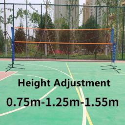 Suporte portátil dobrável do tênis de badminton de 6.1m com rede de treinamento profissional ajustável da altura da rede para o futebol do voleibol do tênis - Image 3