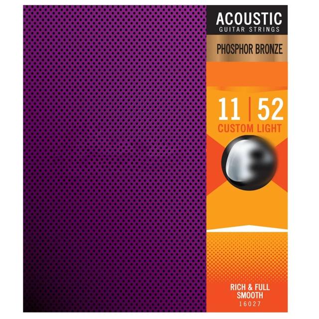 Cordas de Guitarra Acústica de Bronze Fosforoso 011-015-022-032-042-052 com Excelente Som e Toque Suave