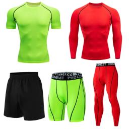 Camiseta de compressão seca rápida masculina, Soccer Jersey, Fitness Sportswear apertado, Ginásio Esporte, Camisa de manga curta, Camisa respirável, Corrida - Image 1