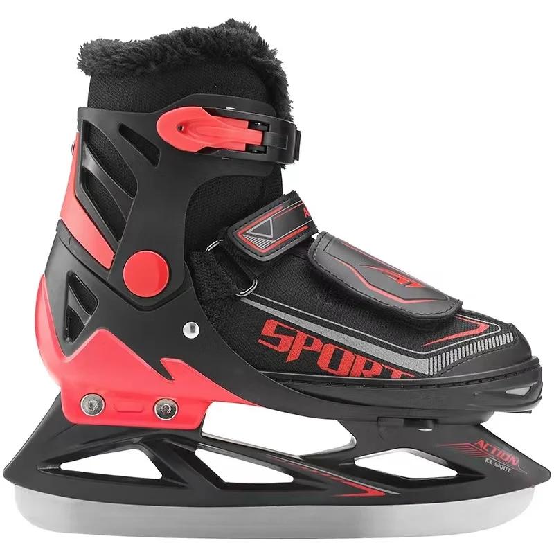 Sapatos de patins de faca de hóquei no gelo, lâmina de patinação no gelo profissional, bota de lâmina de aço carbono espessada térmica, adolescentes adultos e crianças - Image 1