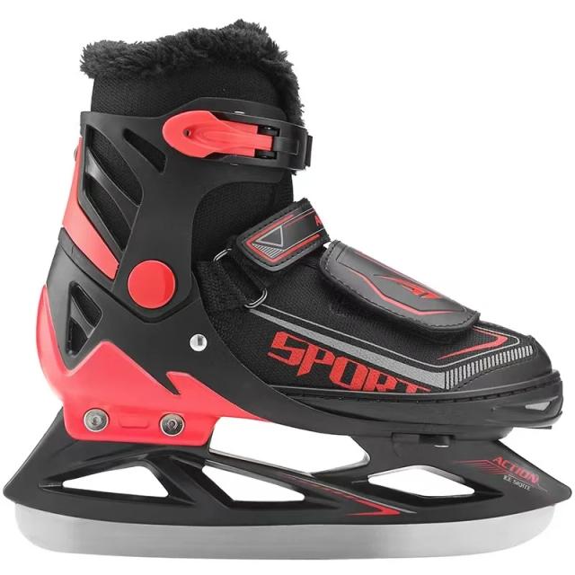 Sapatos de Patins de Hóquei no Gelo Profissionais com Lâmina em Aço Carbono Térmico para Adolescentes, Adultos e Crianças