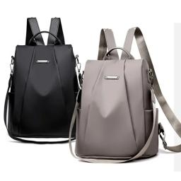 Mochila de nylon multifuncional para mulheres, bolsa escolar casual para meninas, alça destacável, bolsa de ombro de viagem, cor sólida, nova moda - Image 1