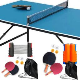 Conjunto De Raquete De Tênis De Mesa Portátil, Kit De Ping Pong Telescópico Com Rede Retrátil, Redes Estáveis E Retráteis - Image 6